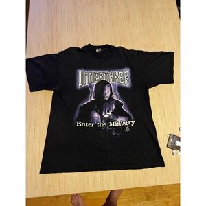 Vintage 1998 Undertaker Enter the Ministry WWF T-Shirt Lord of Darkness XL 37